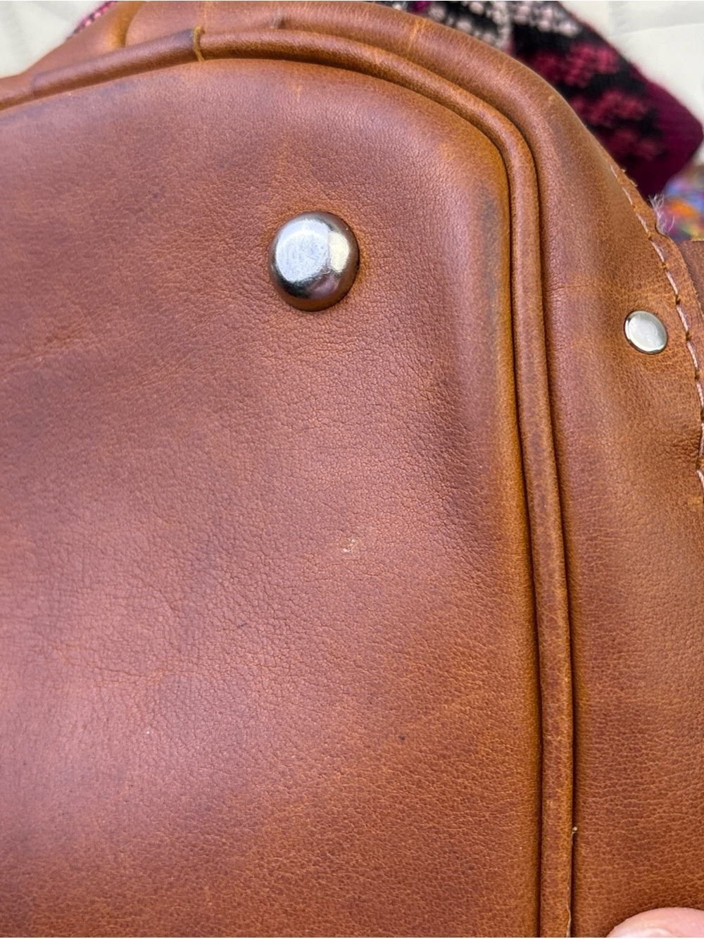 Nena & Co. Large Huipil Textile Convertible Backpack Crossbody Leather - Picture 7 of 14